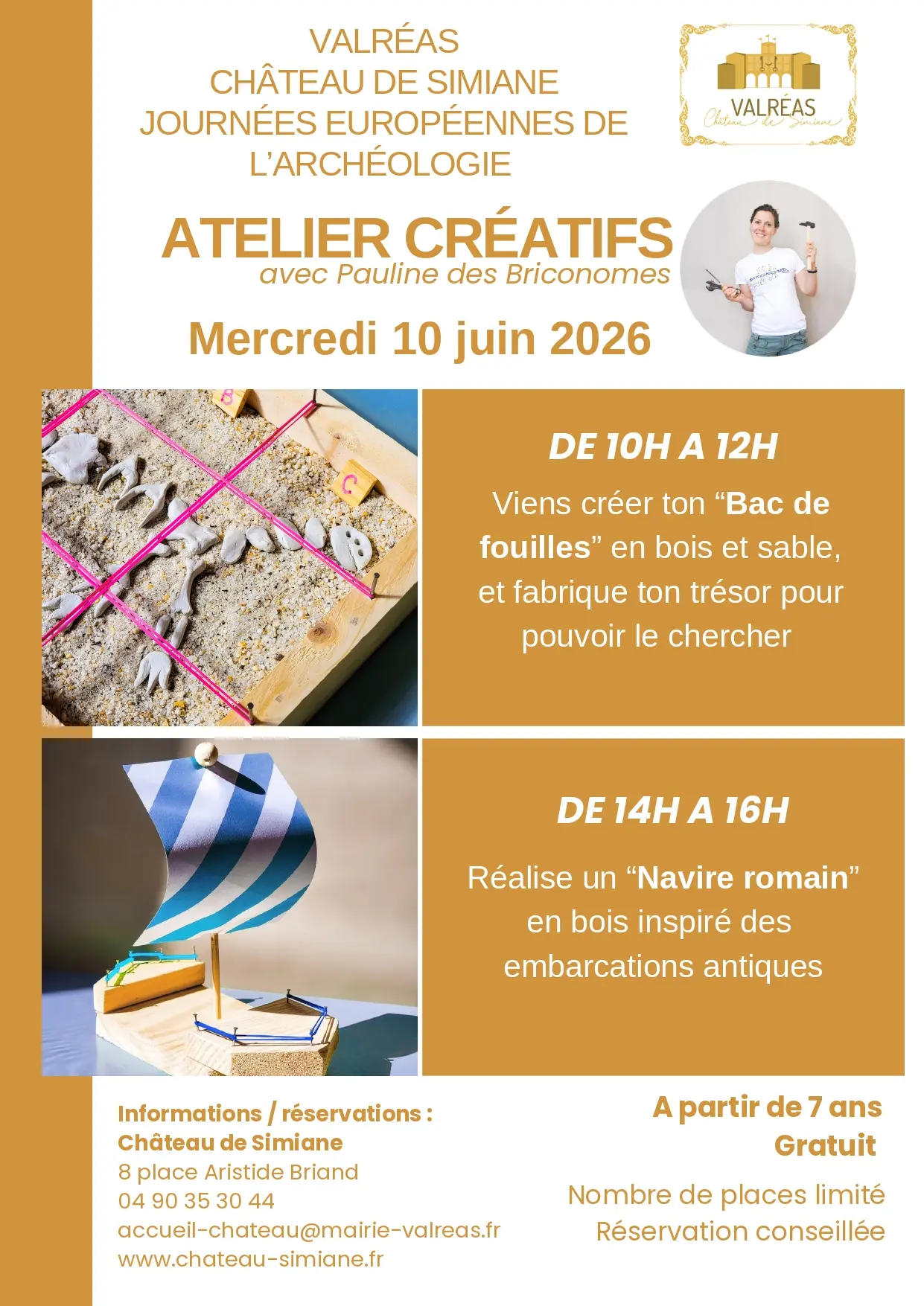 Les ateliers de Pauline pour les Journées de l'Archéologie