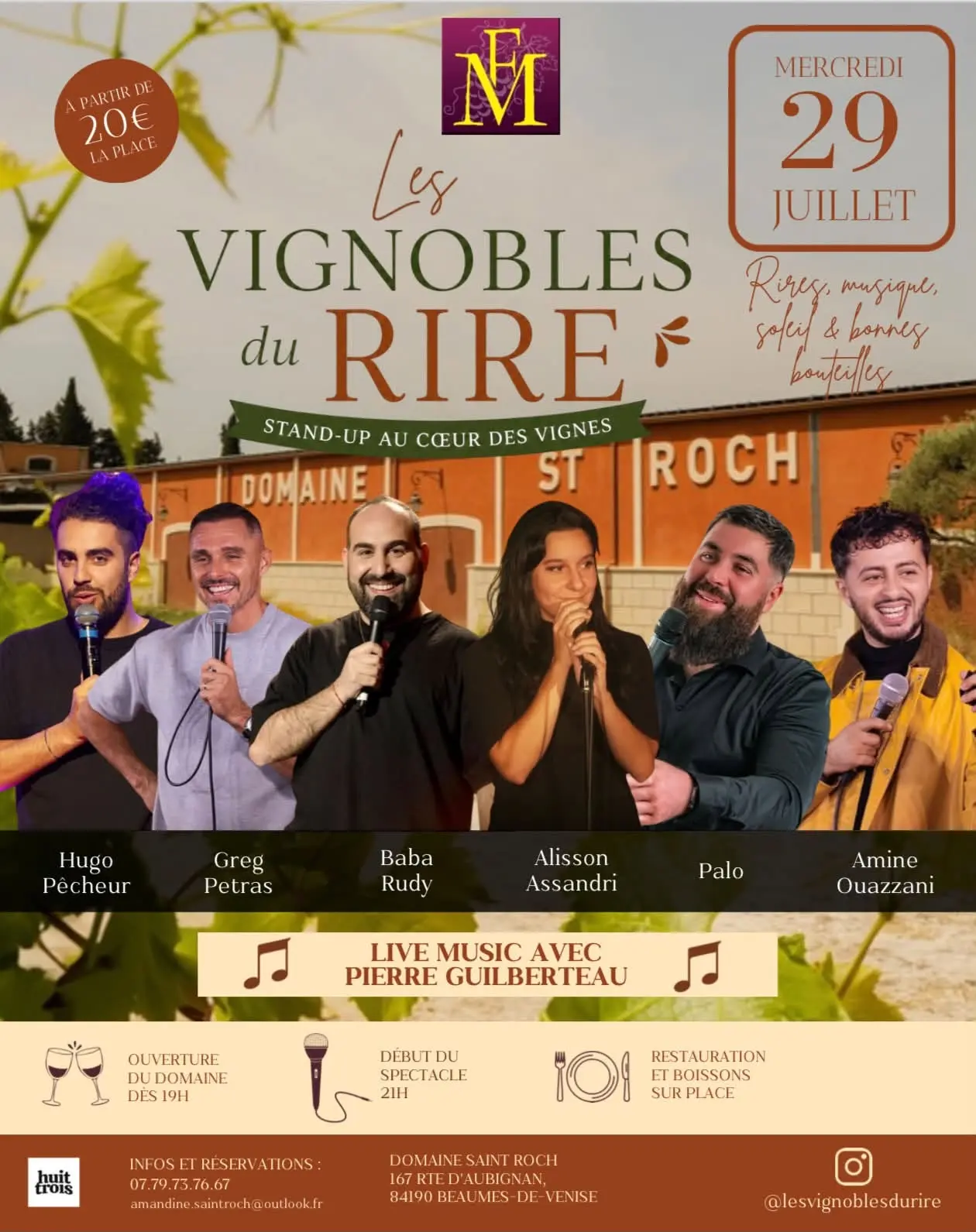 Les vignoble du rire : Soirée Stand Up au cœur des vignes