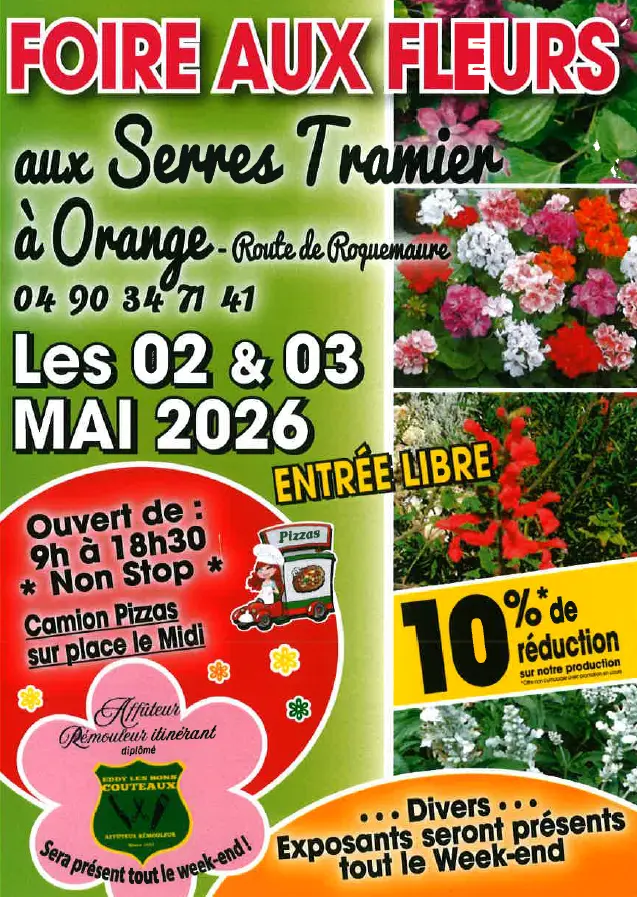 Foire aux fleurs et concert aux Serres Tramier