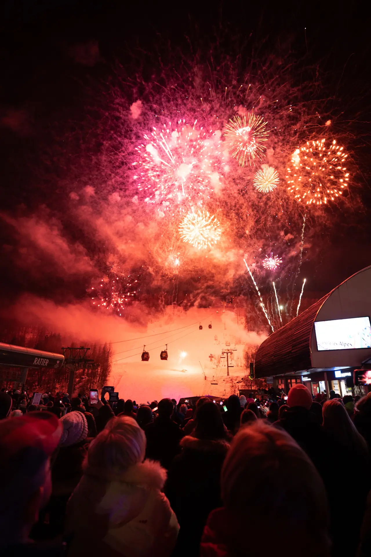 Féérie du nouvel an et feu d'artifice