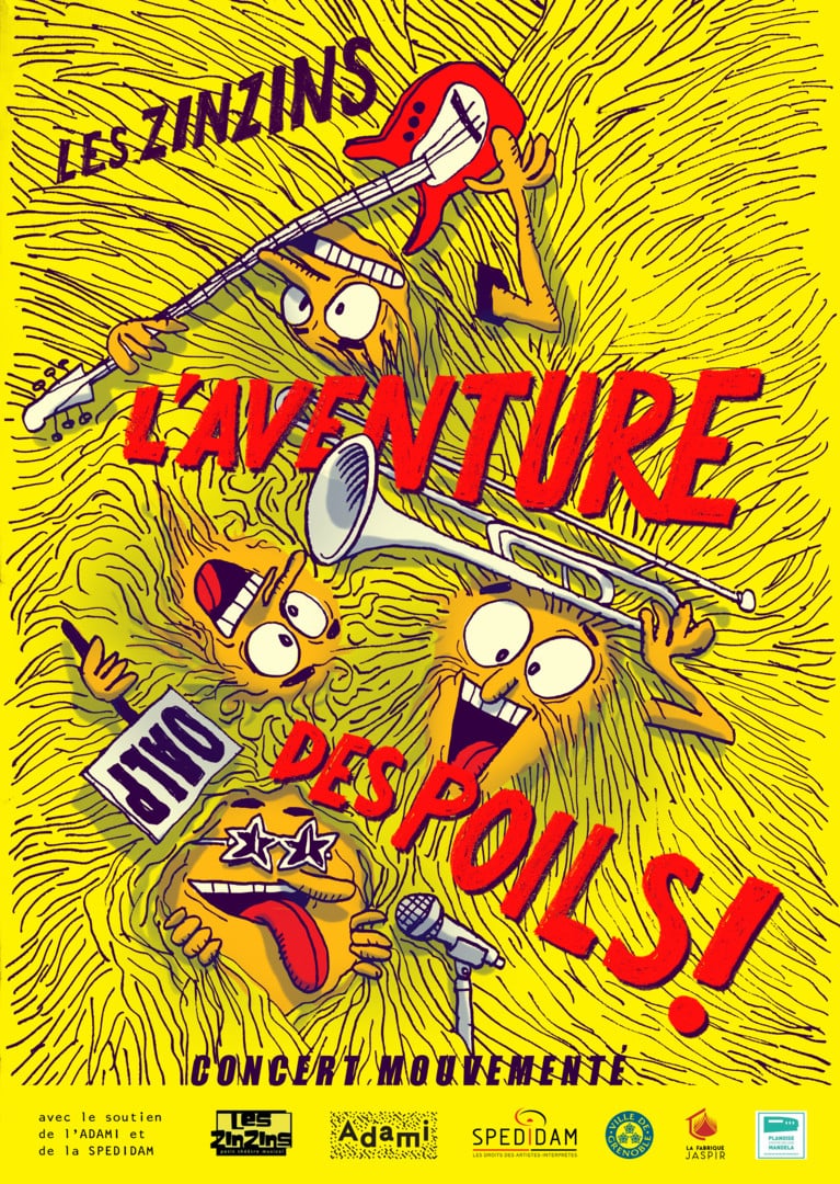 Festival Place aux Mômes:  » L’aventure des poils  » de la compagnie Zinzins