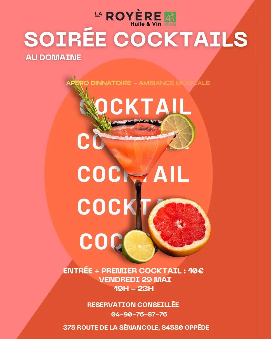 Soirée Cocktails - à la Royère