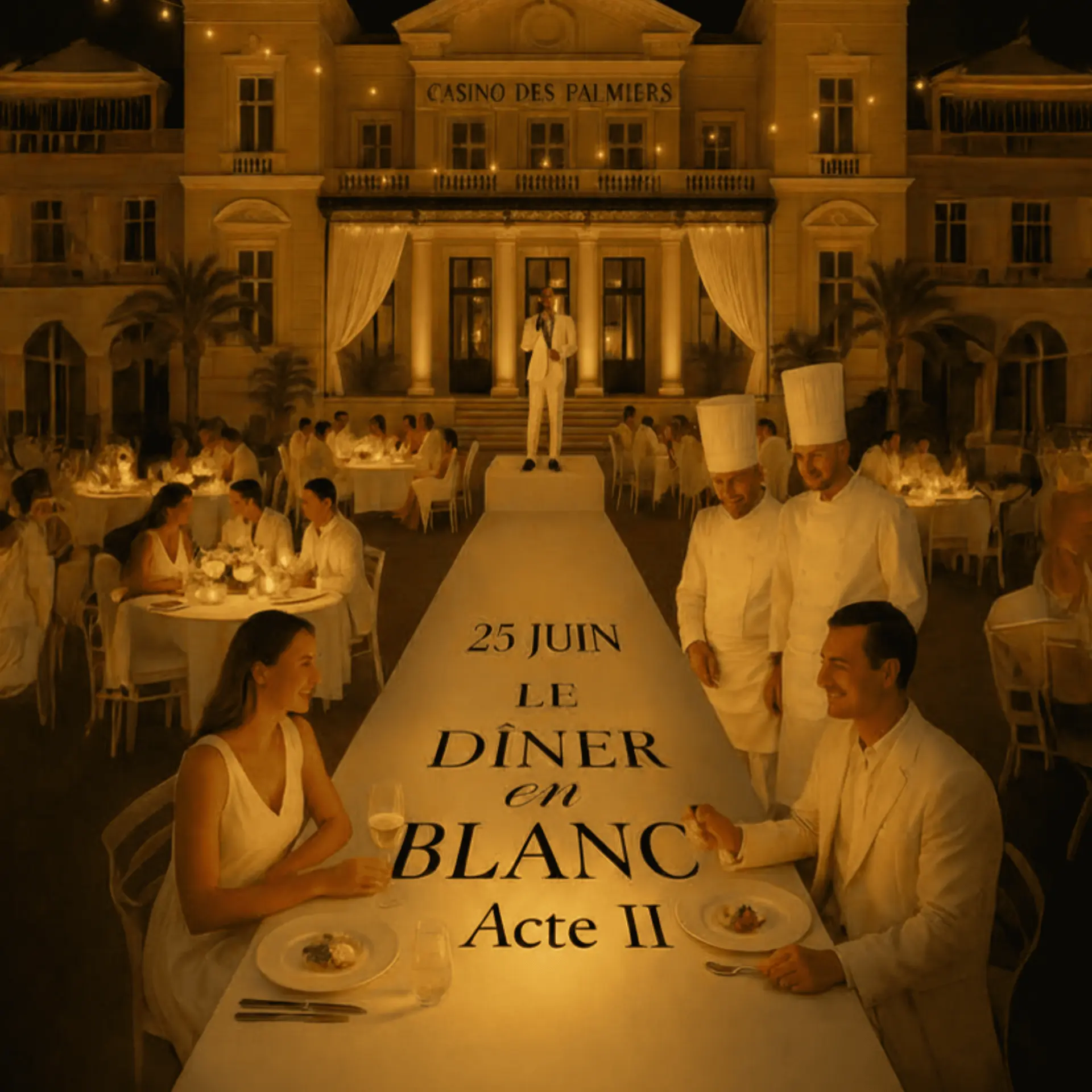 Dîner blanc - présence du chef Michel SARRAN