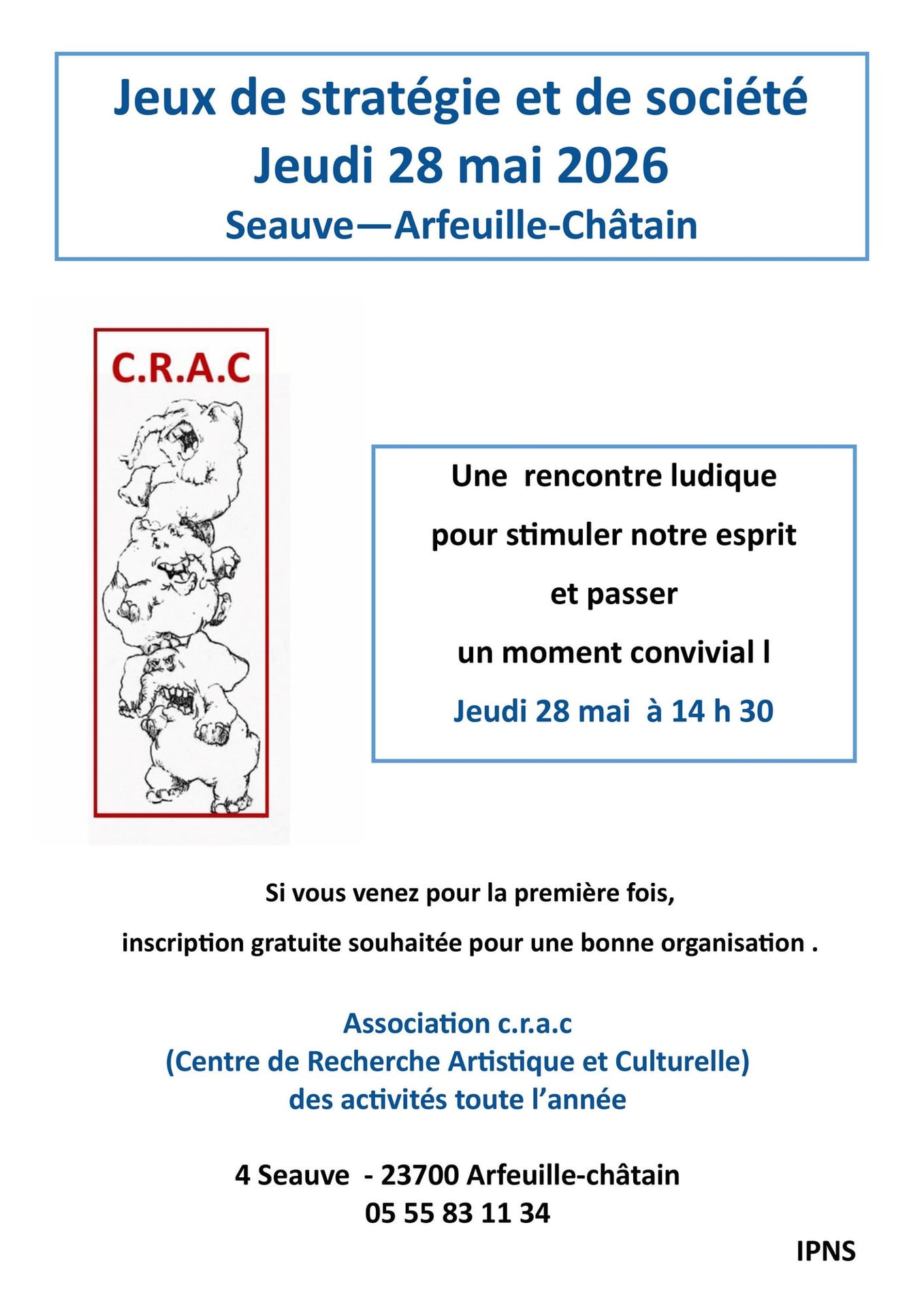 CRAC : Après-midi jeux de stratégie