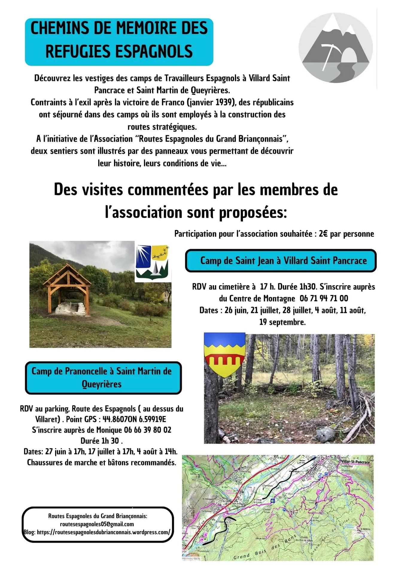 Chemins de mémoire des réfugiés espagnols: visites commentées