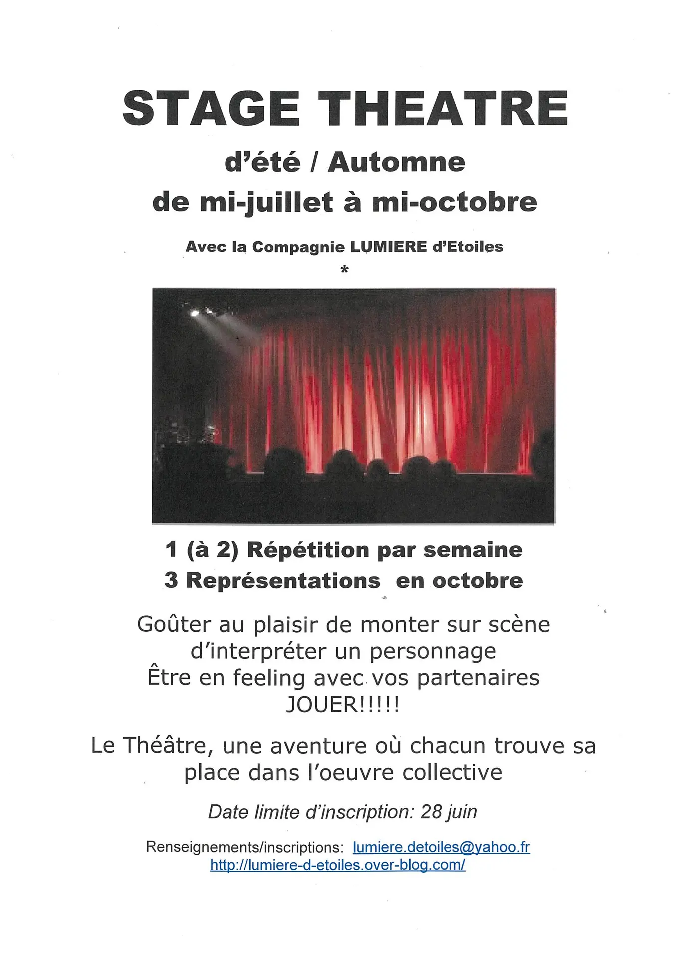 Stage de théâtre