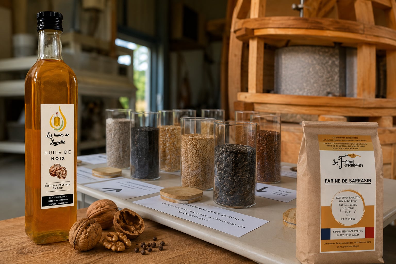 Les huiles et les farines de Laurette