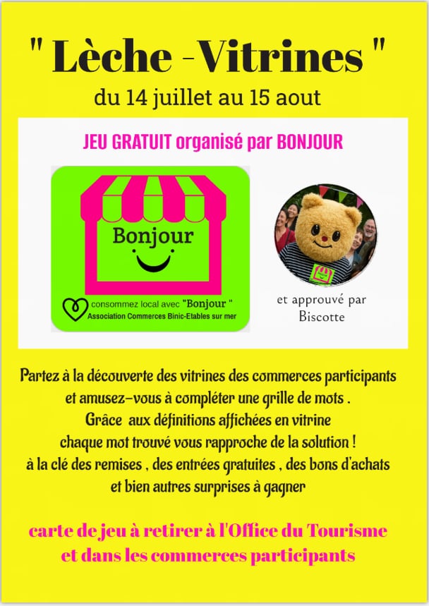 Jeu gratuit : “Lèche-vitrines”