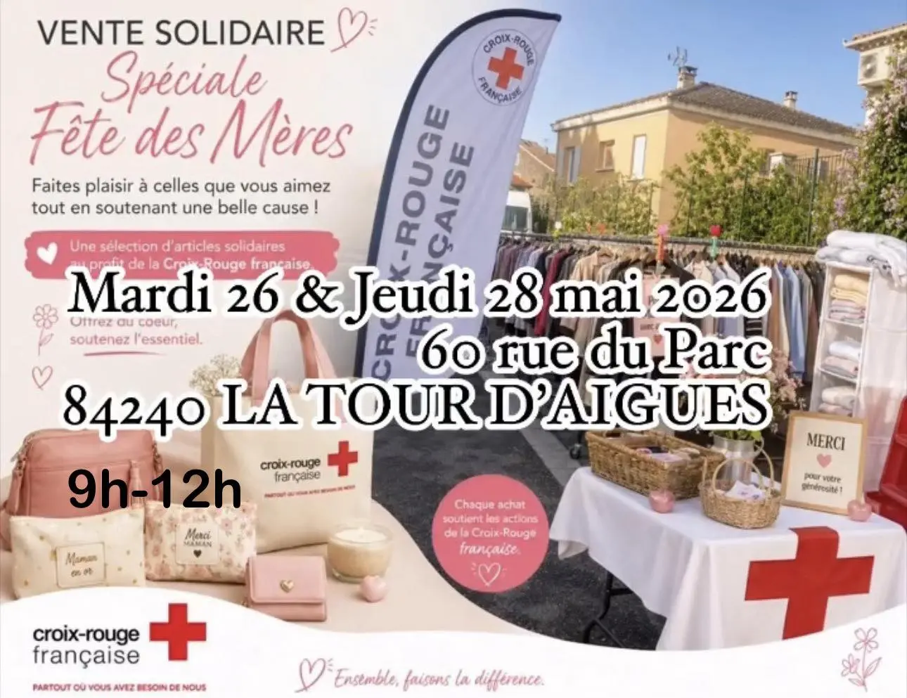 Vente solidaire spéciale Fête des Mères -Croix rouge -  La Tour d'Aigues