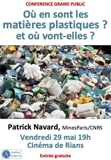 Conférence : Où en sont les matières plastiques et où vont-elles?
