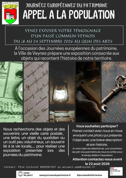 Journées Européennes du Patrimoine : Exposition participative au Quai des Arts : Les Veynois ont la parole !