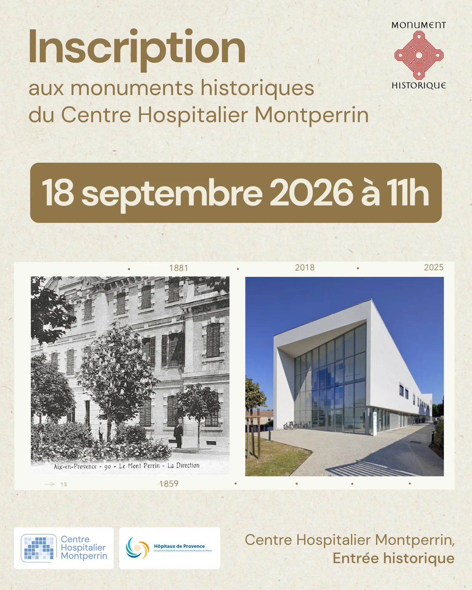 Inscription aux monuments historiques du Centre hospitalier Montperrin