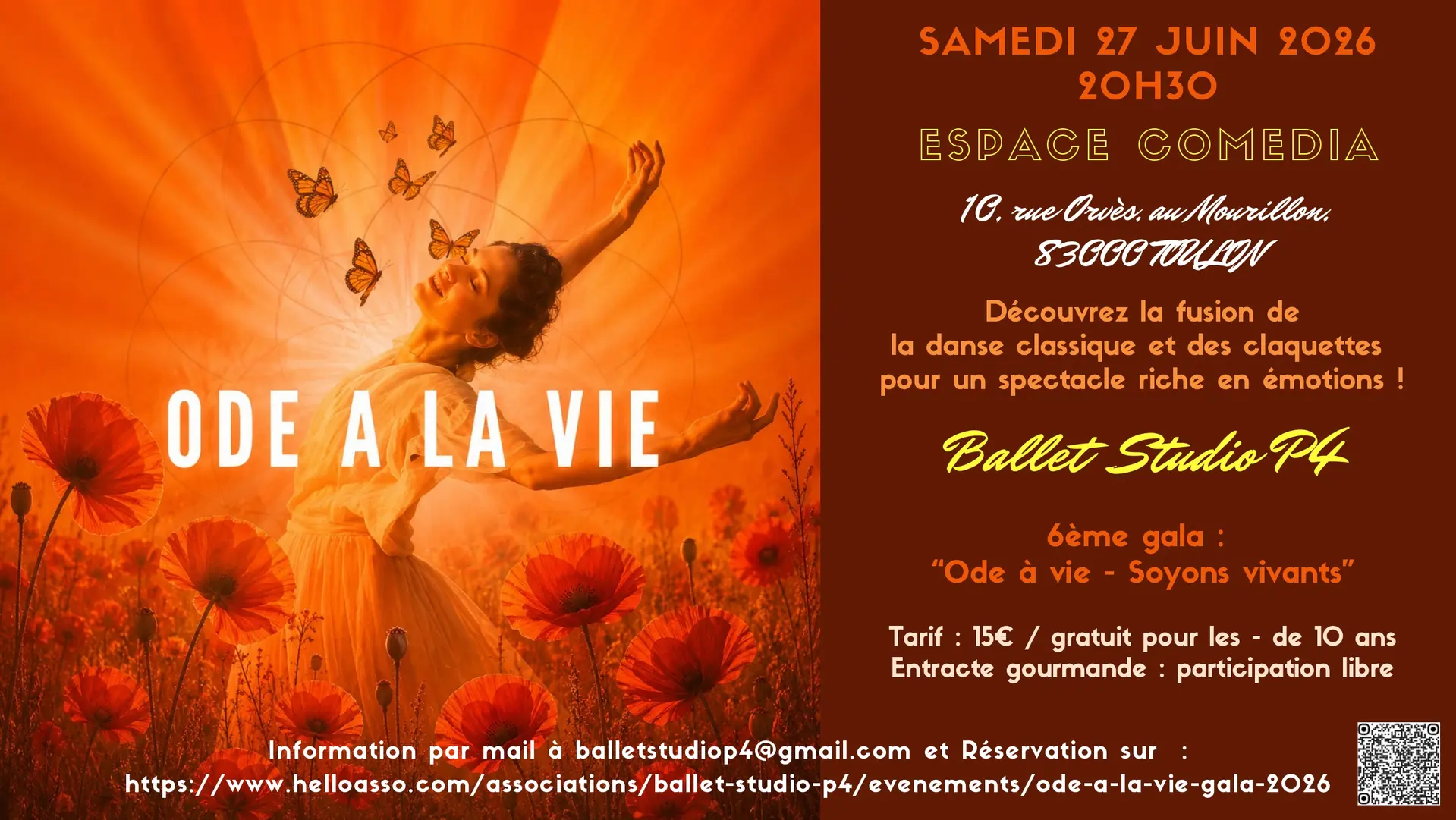 6e Gala de fin d'année du Ballet Studio P4 "Ode à la Vie"