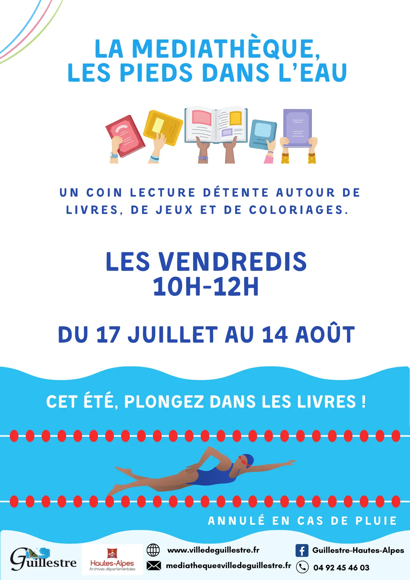 Bibliothèque à la piscine