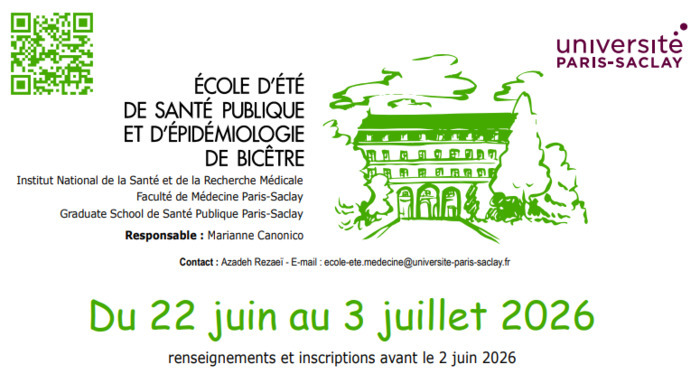 École d'été de santé publique et d'épidémiologie - 22 juin - 3 juillet 2026