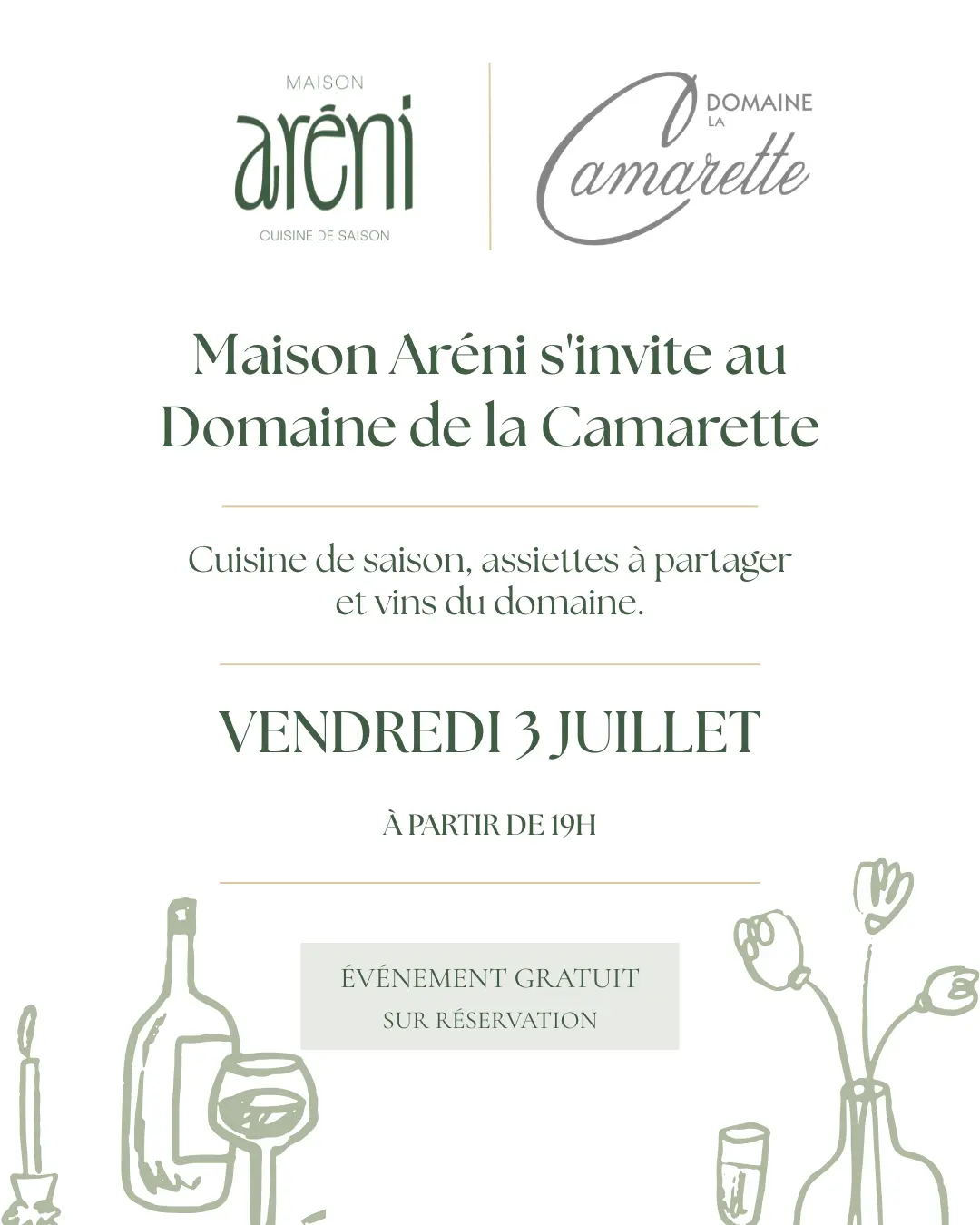 Maison Areni s'invite au Domaine de la Camarette