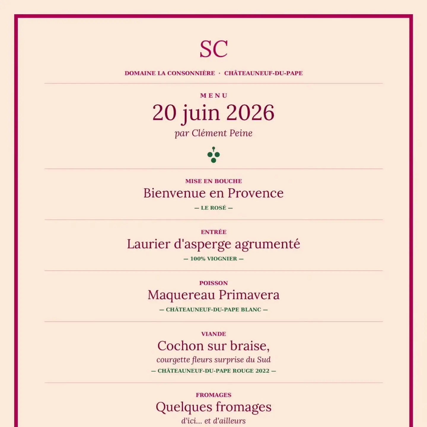 Déjeuner gastronomique - Entre Vignes et Braises au Domaine la Consonnière