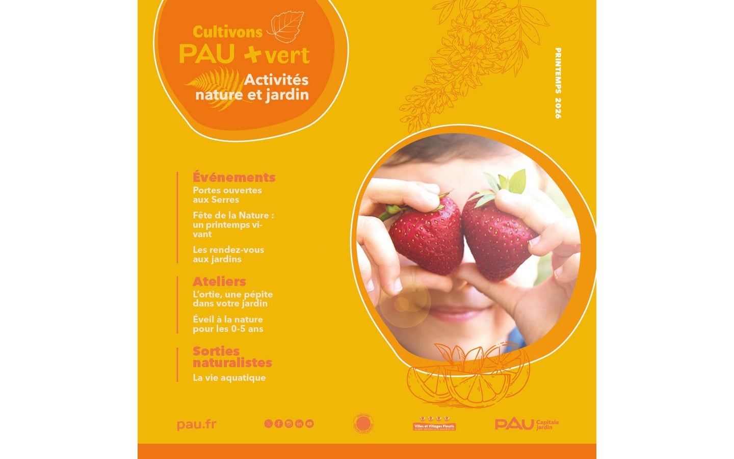 Cultivons Pau + Vert - Activités nature et jardin - Printemps 2026