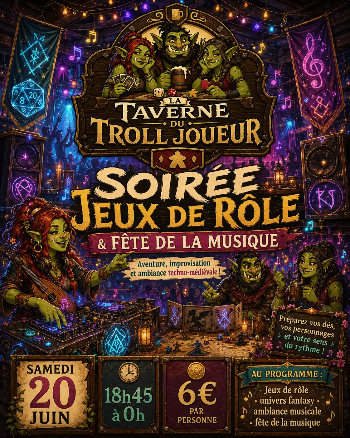 Soirée Jeux de rôle et Fête de la musique