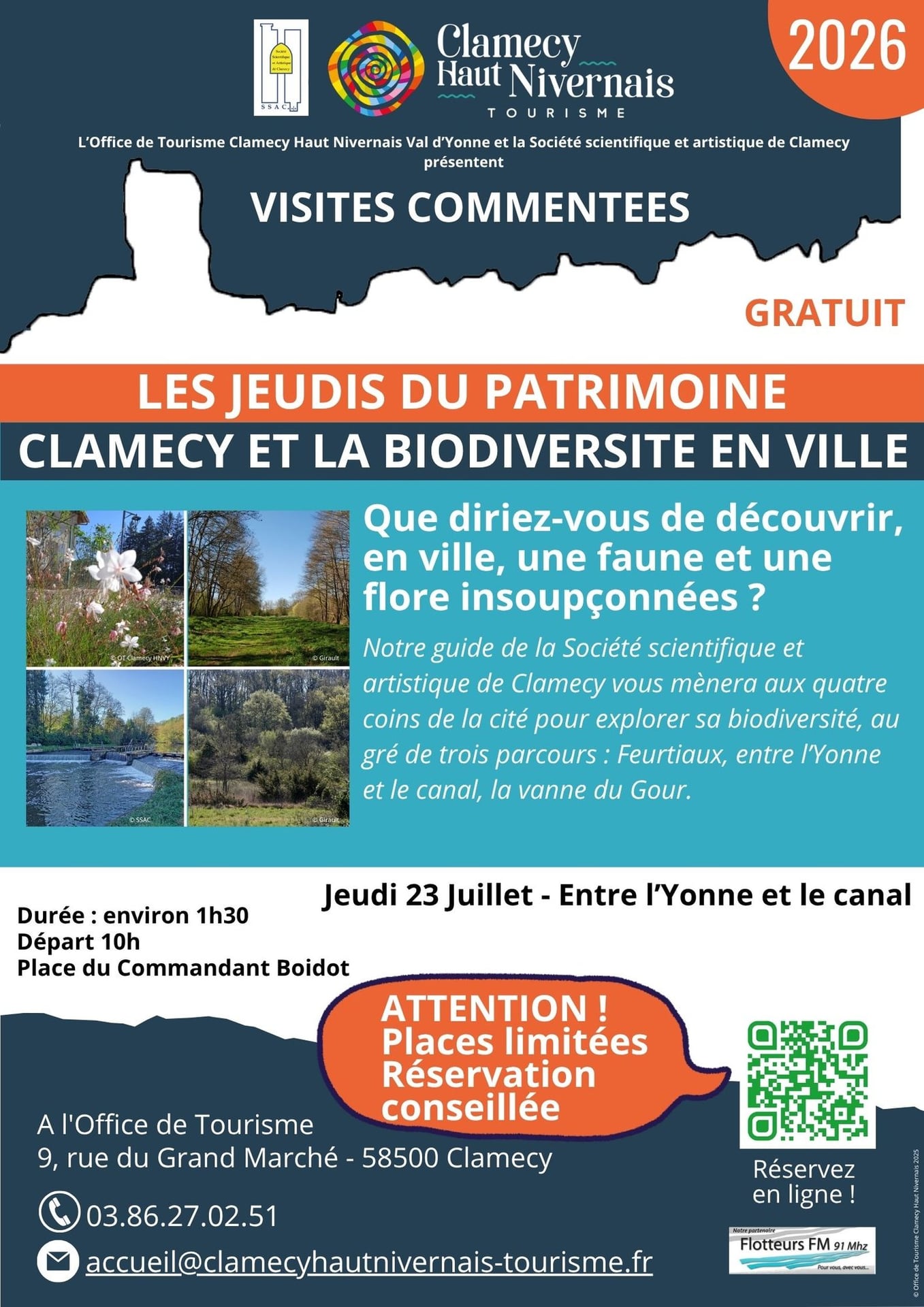 Visite commentée - Clamecy et la biodiversité en ville - Entre l'Yonne et le canal