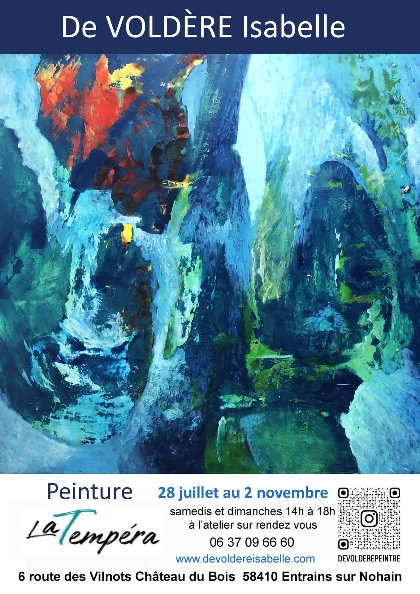 Exposition de peinture d'Isabelle De Voldère "Nuit d'été"