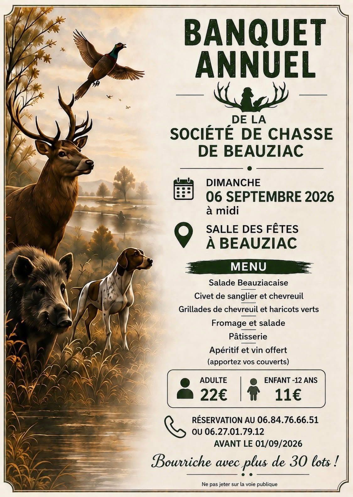 Banquet annuel des chasseurs