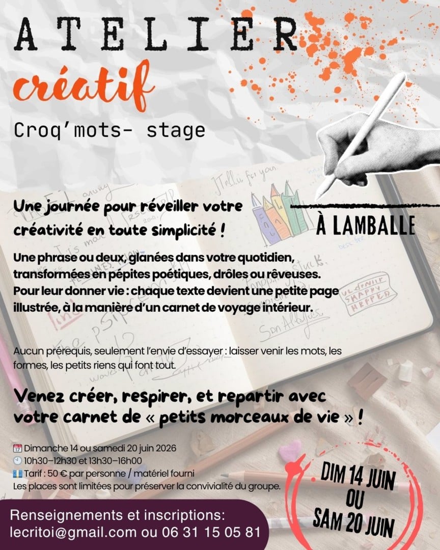 Atelier créatif : Stage Croq’mots