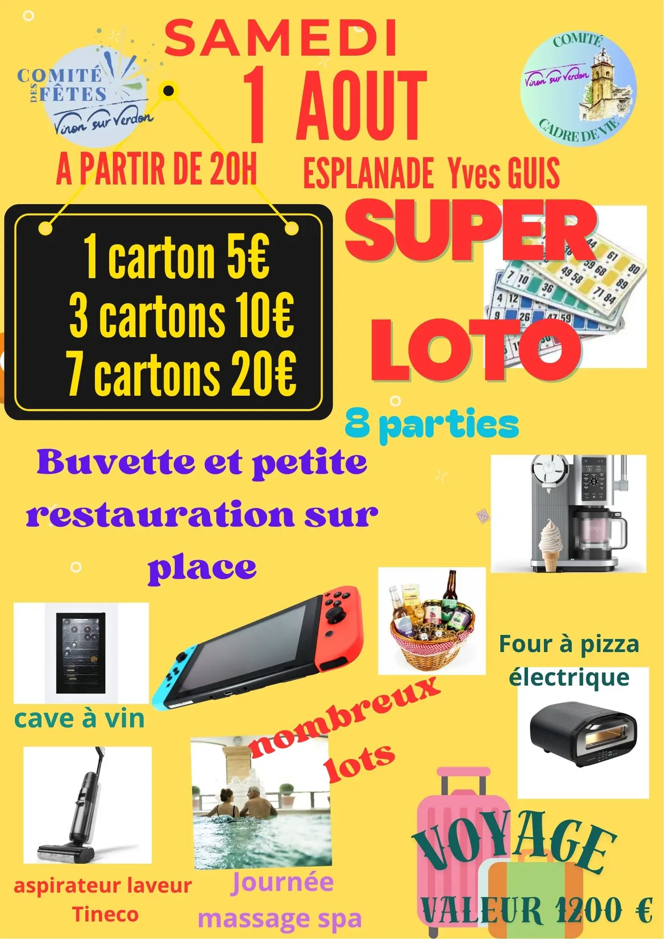 Loto du comité des fêtes et du comité Cadre de vie et animation