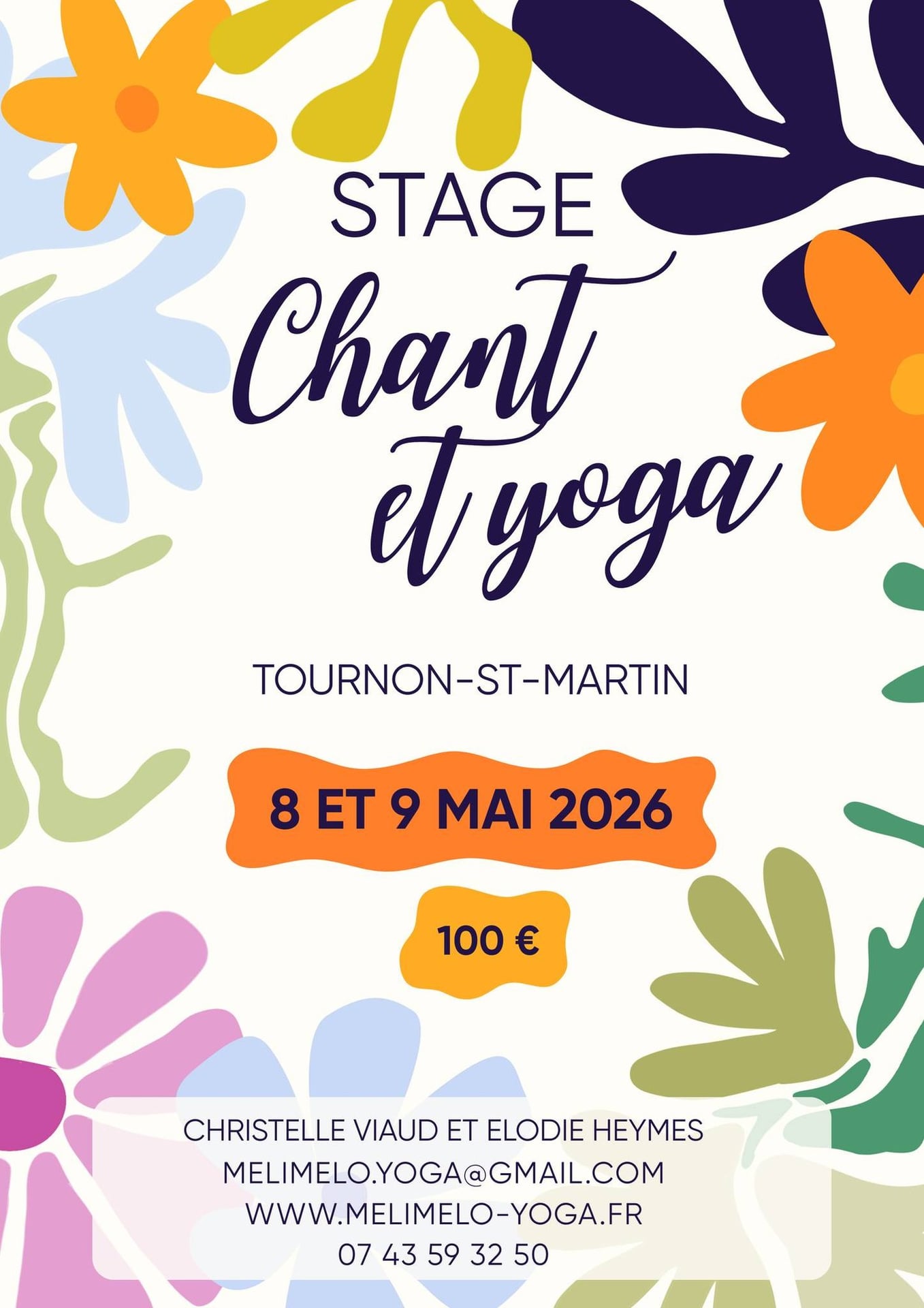 Stage chant et yoga