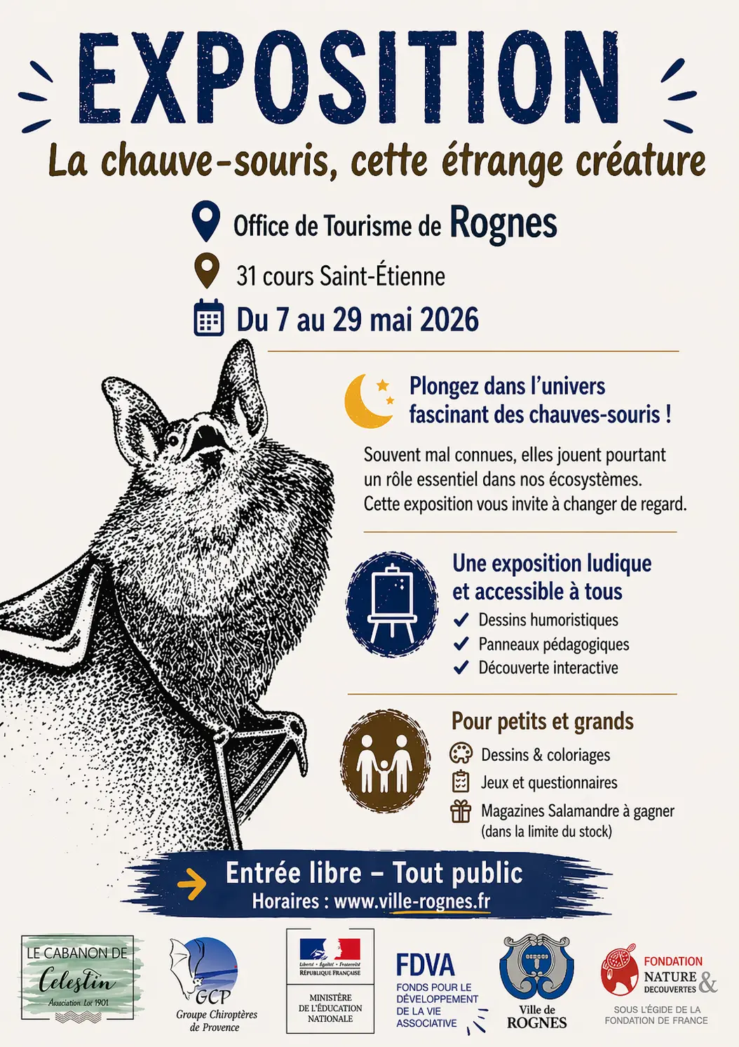 EXPOSITION : "La Chauve-Souris, une étrange créature !"