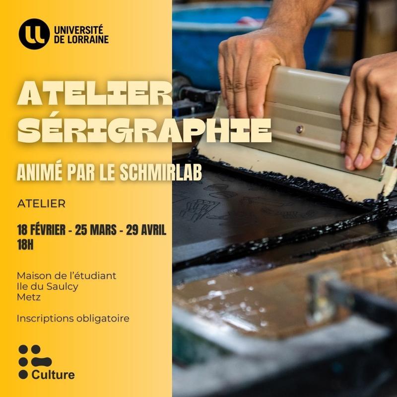 Atelier sérigraphie avec le Schmirlab