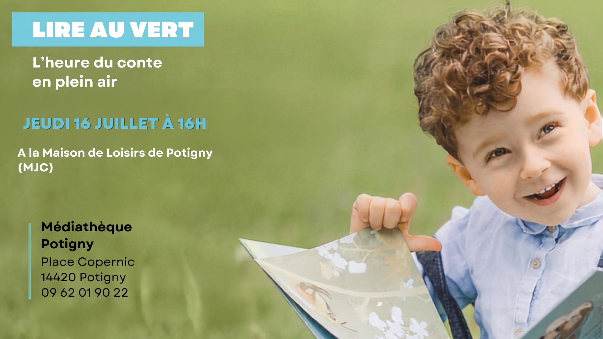 LIRE AU VERT, l'Heure du conte en plein air !