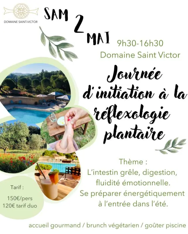 Journée d'initiation à la réfléxologie plantaire au Domaine St Victor à La Tour d' Aigues