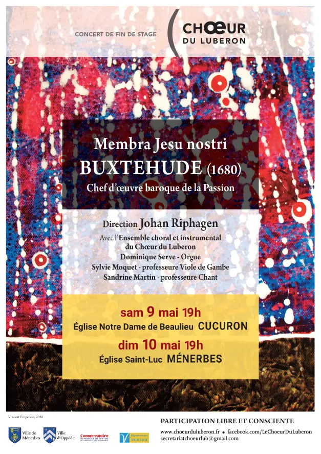 CONCERT BAROQUE - BUXTEHUDE - Membra Jesu Nostri à Cucuron