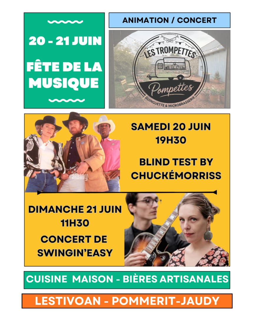 Week-end fête de la musique aux Trompettes Pompettes