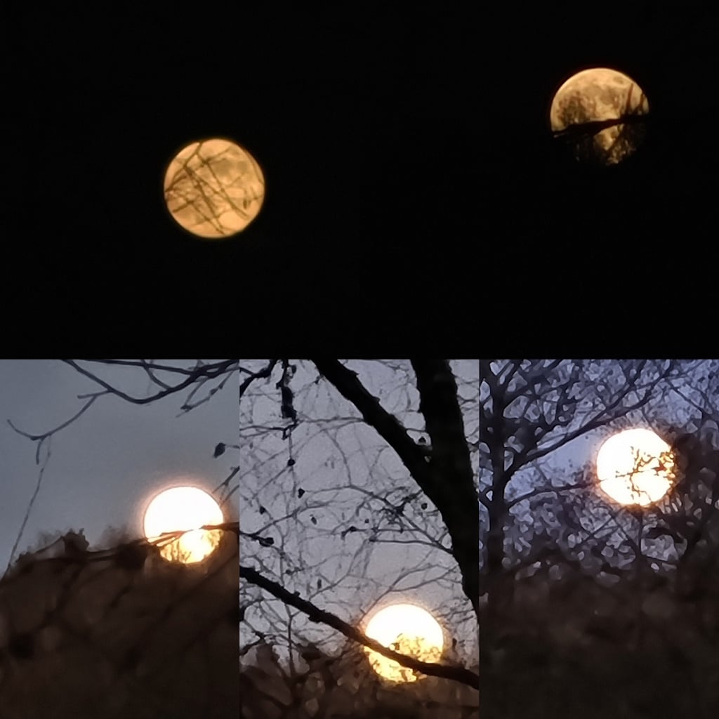 Soirée entre soleil et pleine lune - Juin