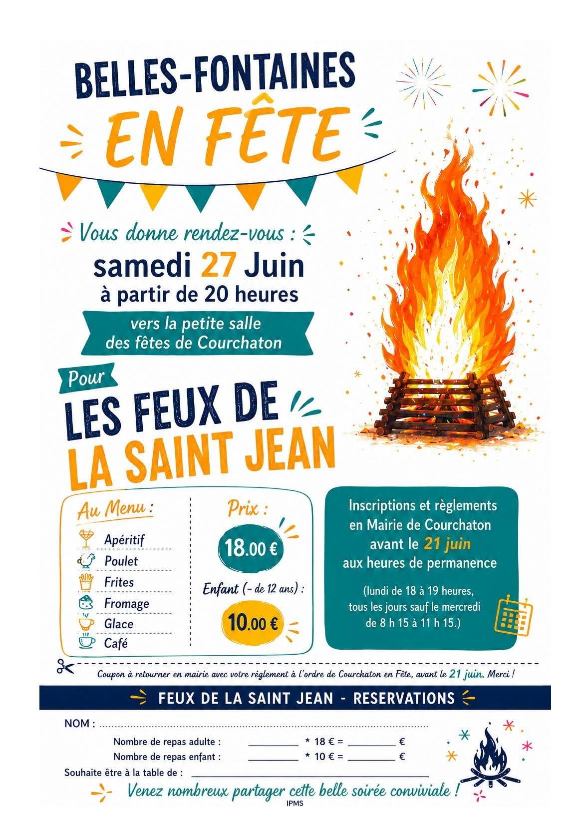 Feux de la St Jean et repas