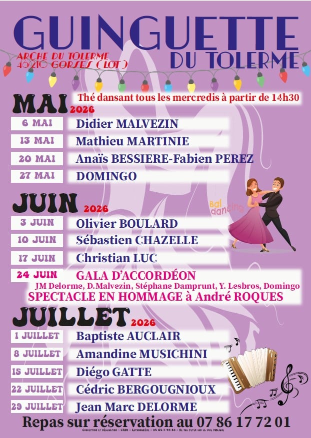 Mai à la La Guinguette du Tolerme