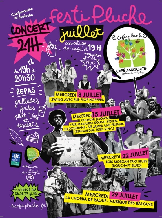 Concert El Chuflini (Clown) + Air Makanda Sound System, DJ Doliprane - Sir James and Friends
