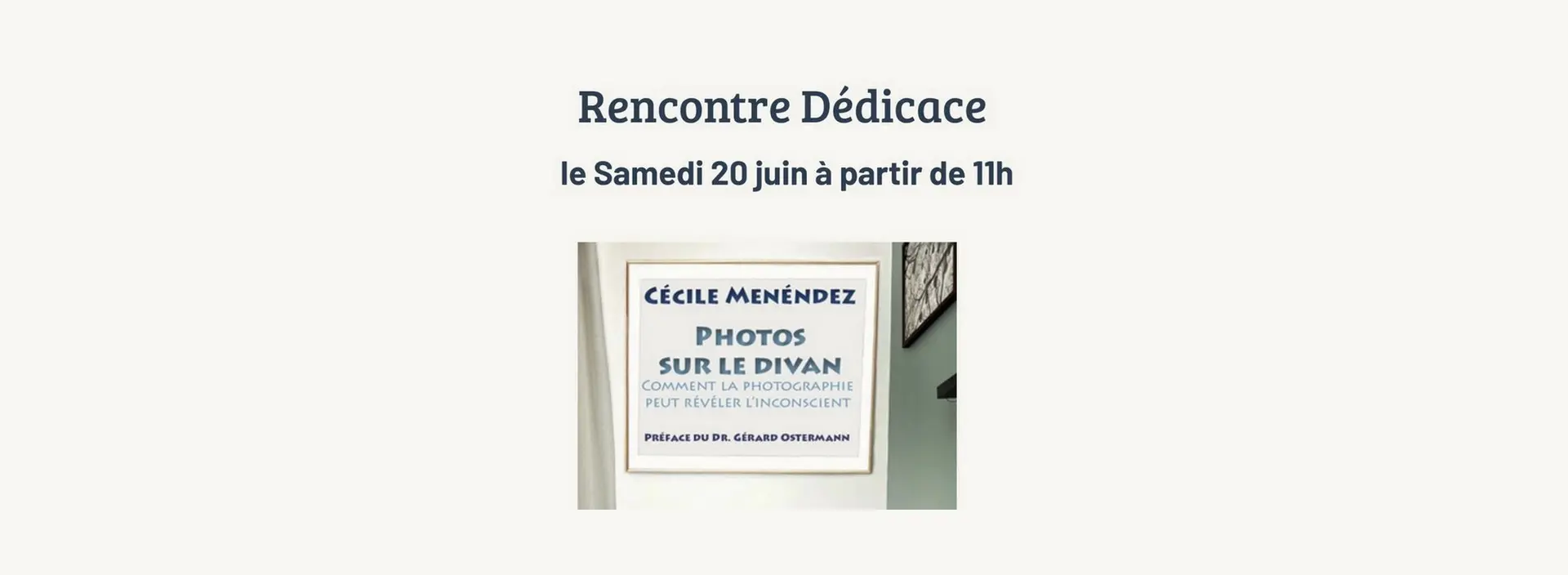 Rencontre dédicace : Cécile Menéndez