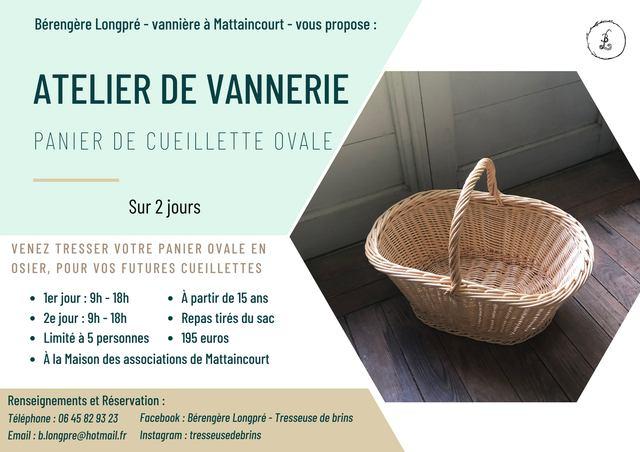 Stage vannerie - Panier de cueillette ovale