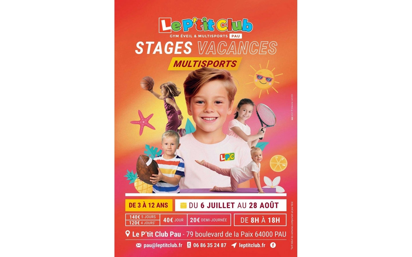 Stages multisports enfants "Le P'tit Club"