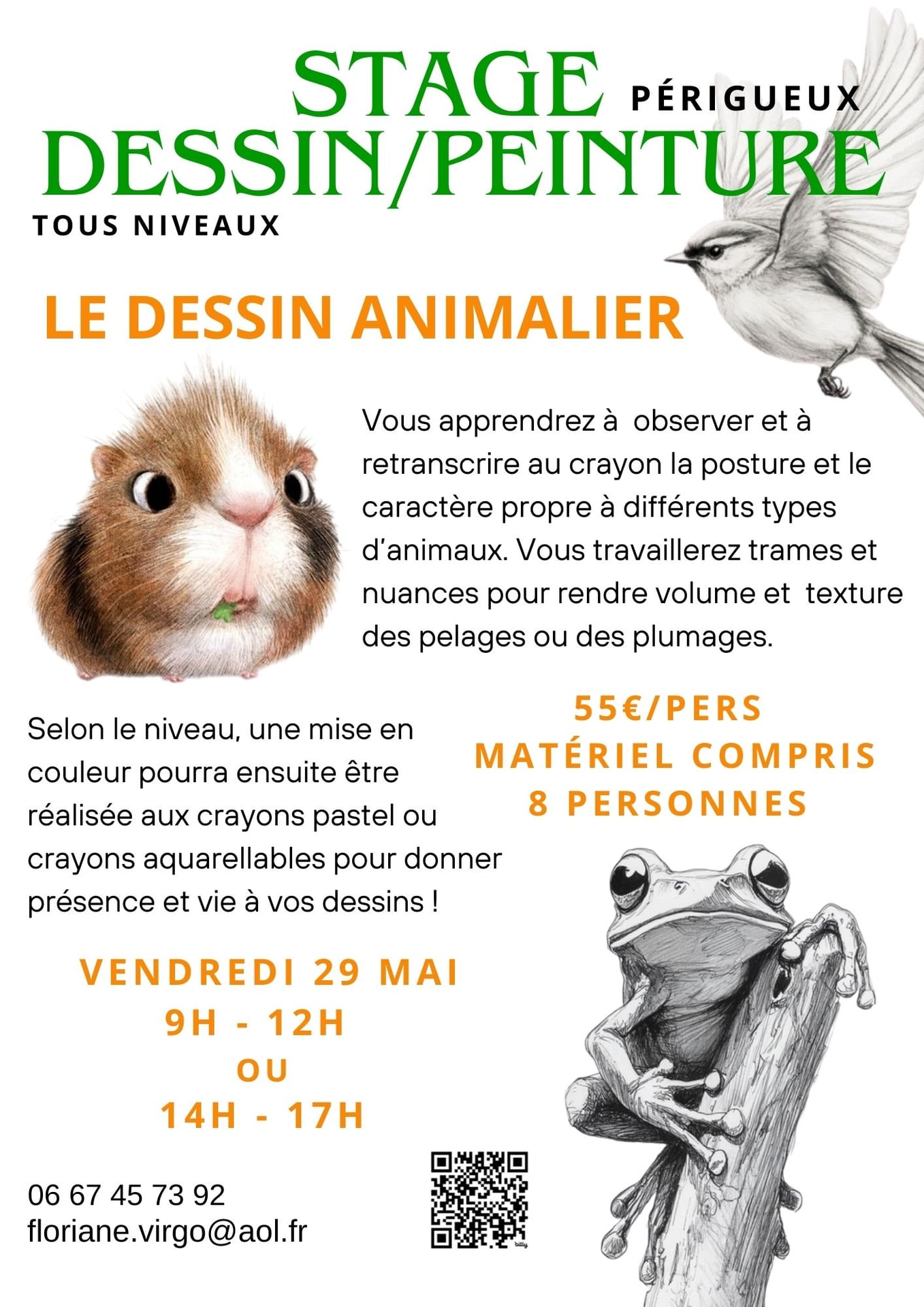 Stage dessin-peinture : Le dessin animalier