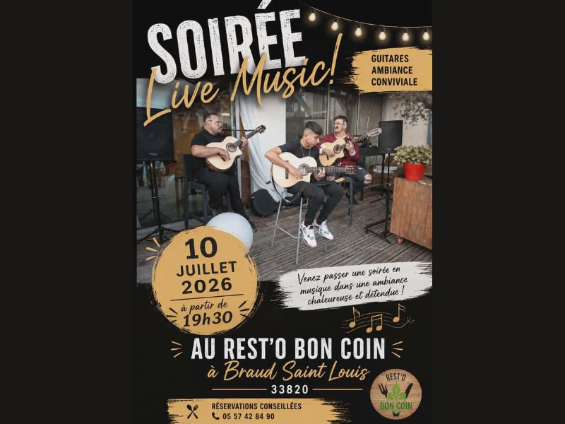 Soirée Live Music au Rest'O Bon Coin
