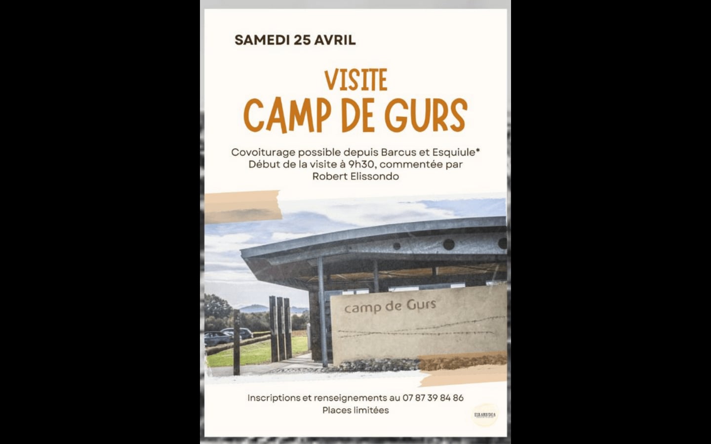 Visite du camp de Gurs