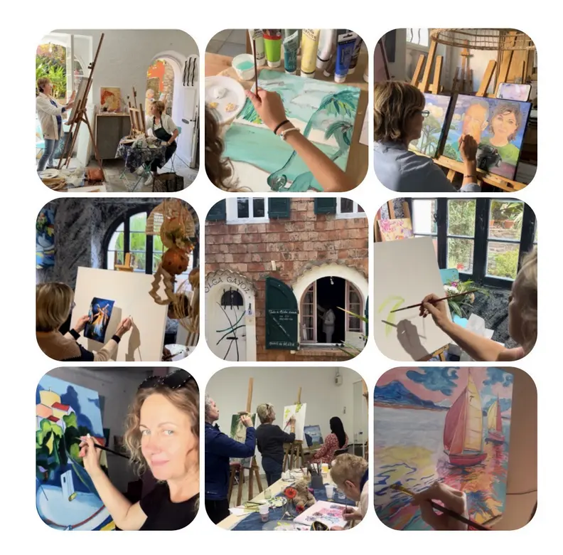 Cours de peinture avec l'artsite Olga Gayol