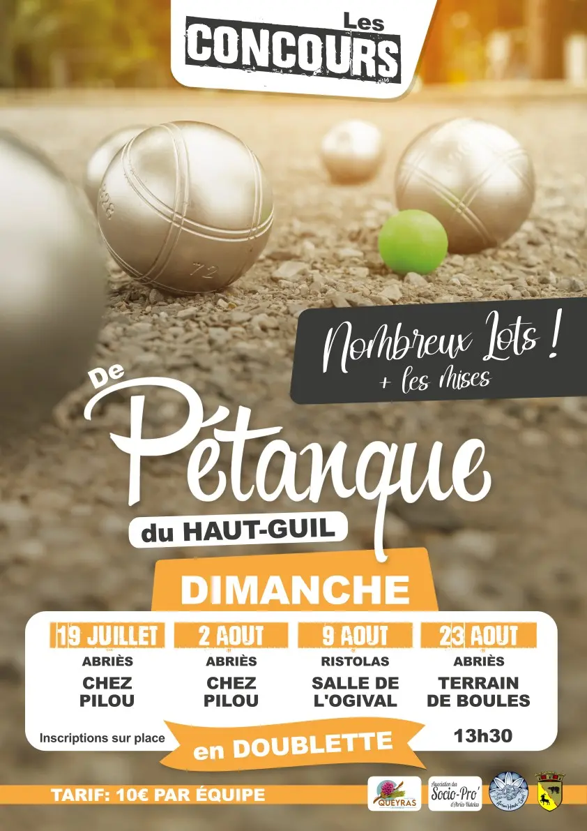 Les concours de pétanque du Haut-guil - à Abriès