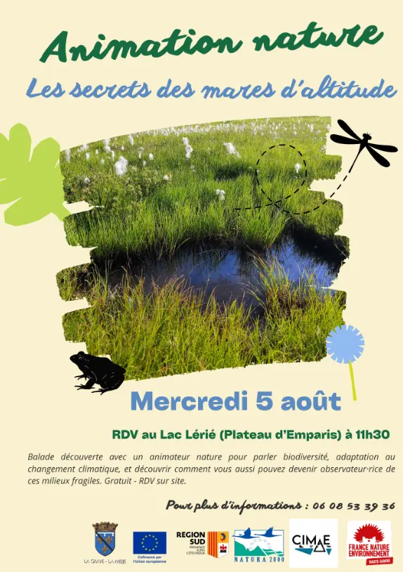 Animation nature N2000 Emparis - Les secrets des mares d'altitude