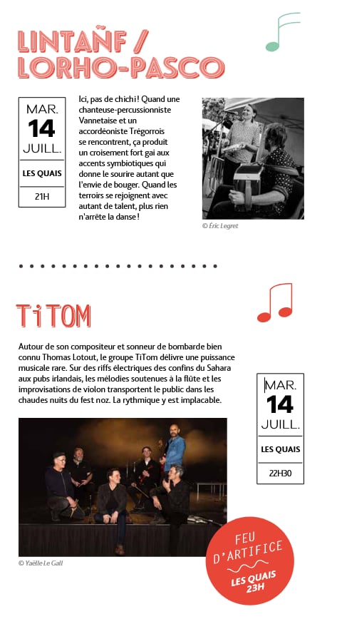 Concerts et feu d’artifice