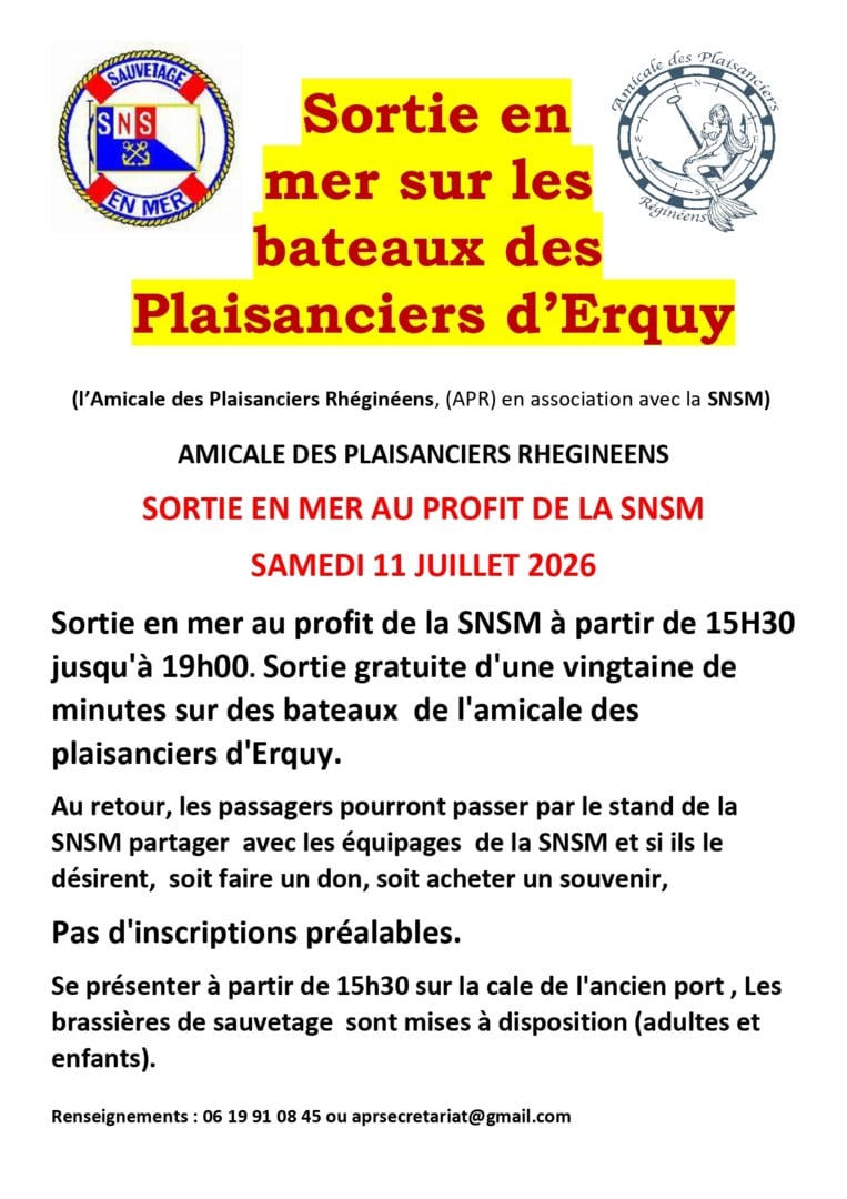 Sortie en mer au profit de la SNSM
